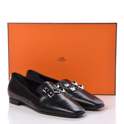 Hermes Goatskin Subtil Ballet Flats 37 Black 8 of 8