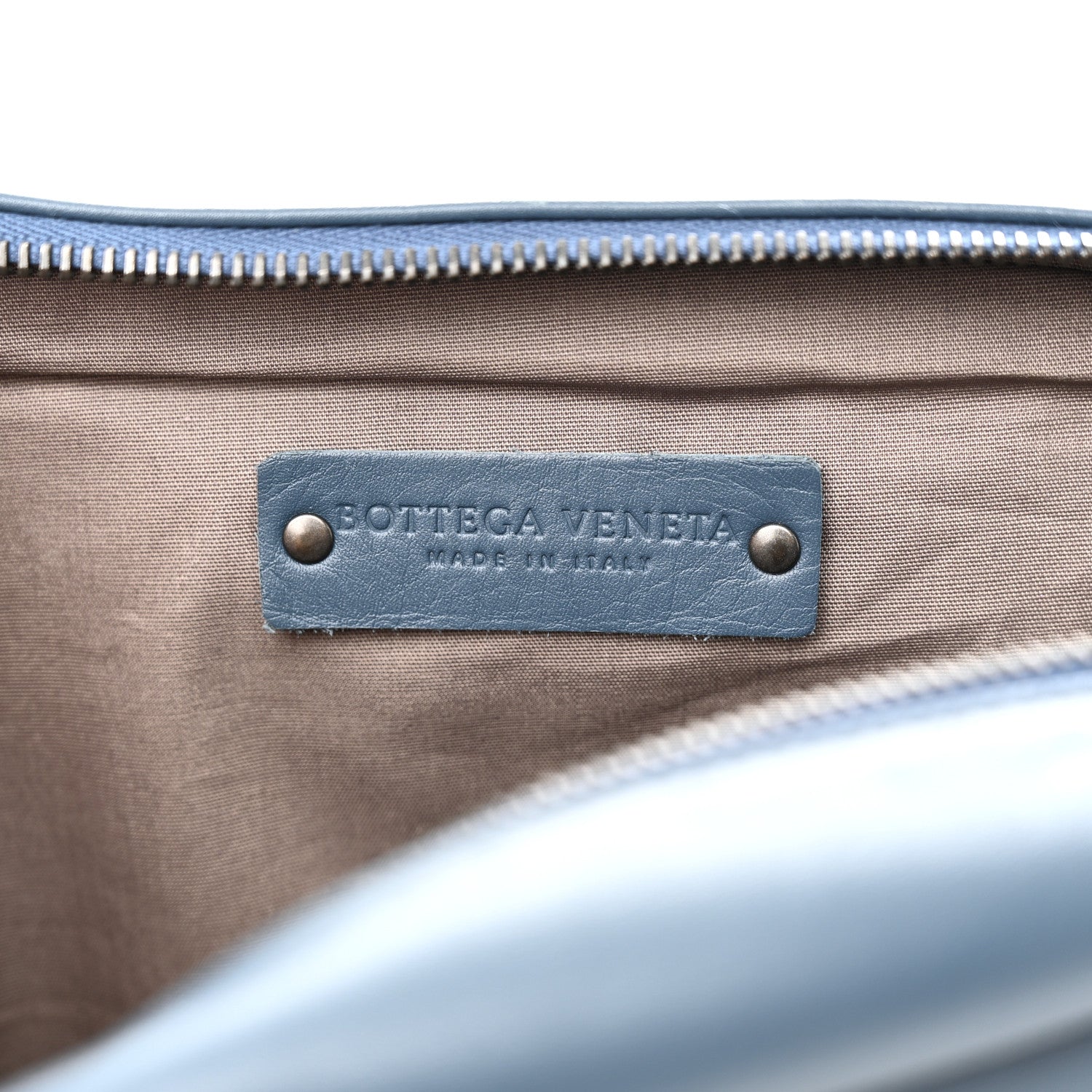 Bottega Veneta Nappa Intrecciato Front Zip Belt Bag Blue 6 of 9