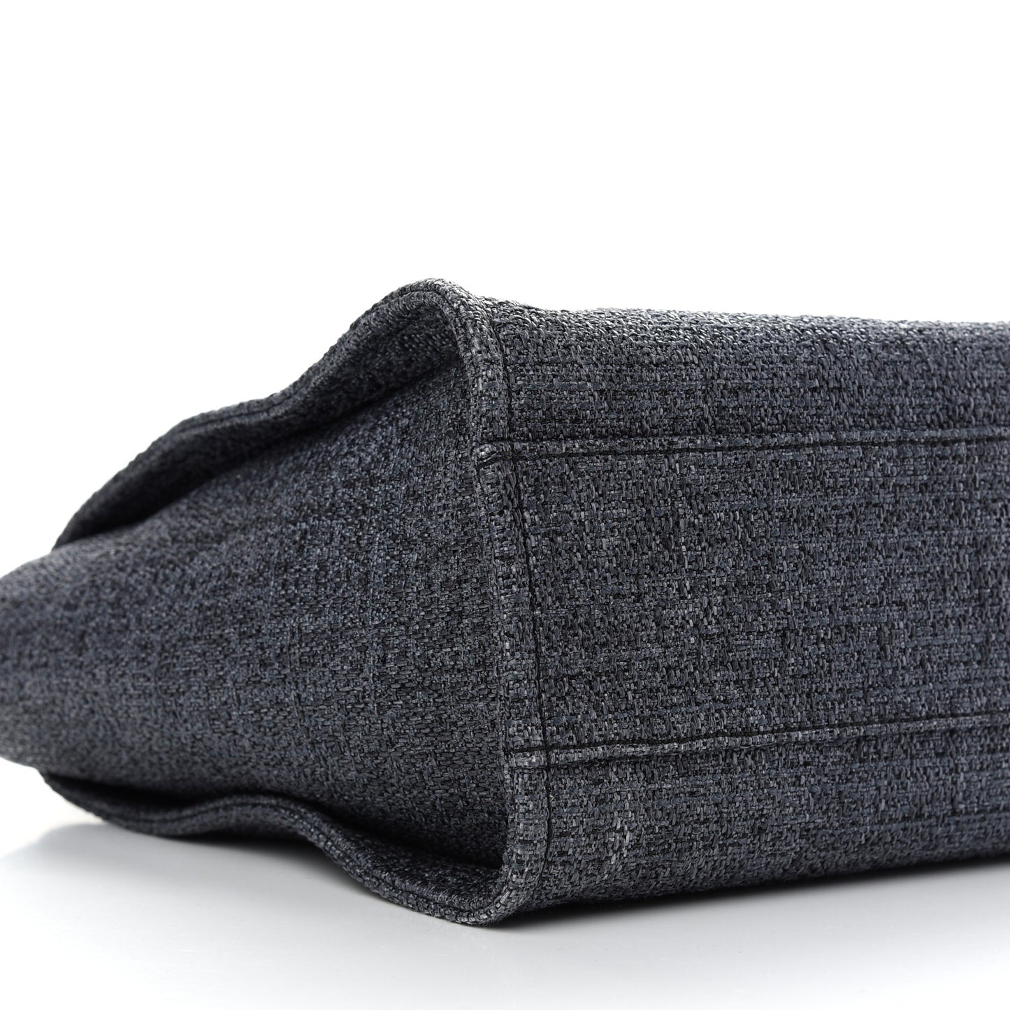 Lurex Boucle Small Deauville Tote Black