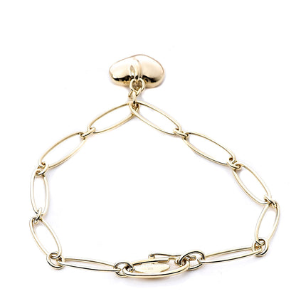 Tiffany 18K Yellow Gold Elsa Peretti Full Heart Charm Bracelet 3 of 5