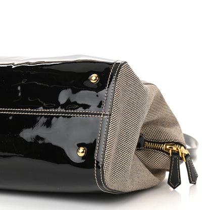 Fendi Patent Canvas Small Chameleon Tote Black 9 of 9