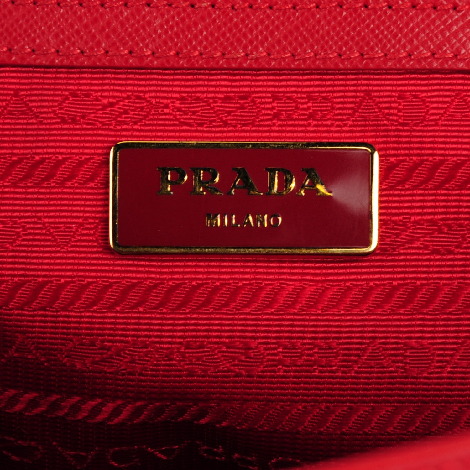 Prada Saffiano Lux Large Tote Fuoco 7 of 10