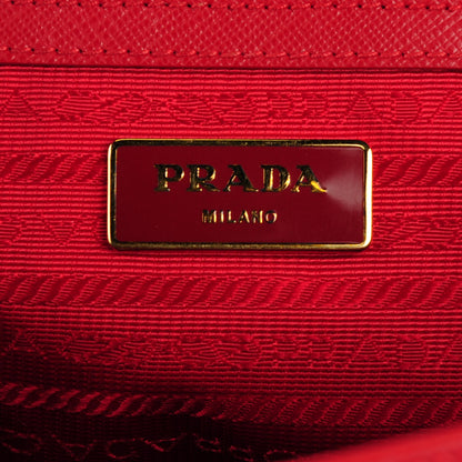 Prada Saffiano Lux Large Tote Fuoco 7 of 10