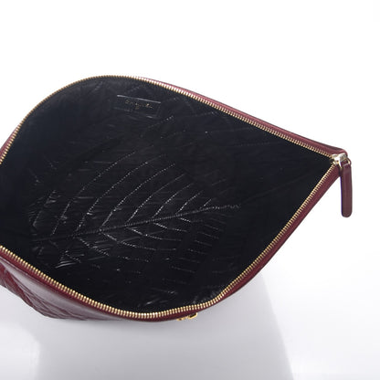 Chanel Sheepskin Quilted Large Cosmetic Case Burgundy 5 of 9
