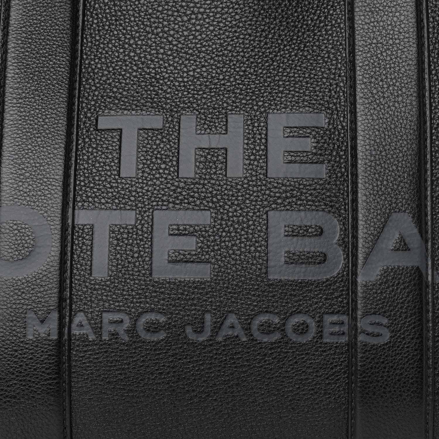 Marc Jacobs Grained Calfskin Medium The Tote Bag Black 7 of 10