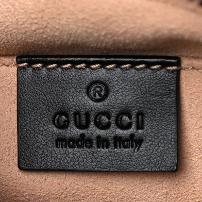 Gucci Calfskin Matelasse Small GG Marmont Chain Shoulder Bag Black 6 of 11