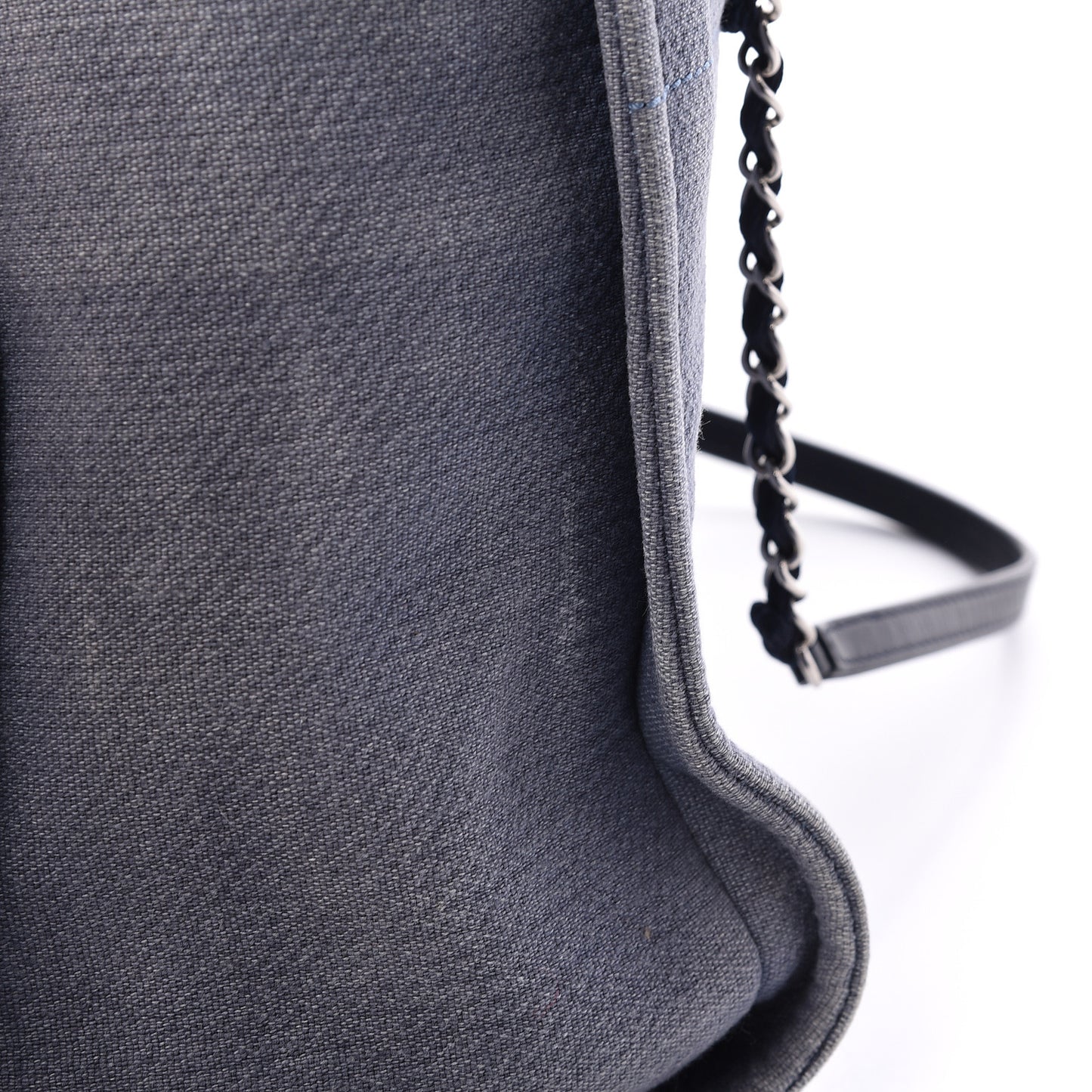 Canvas Small Deauville Tote Denim Blue