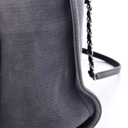 Chanel Canvas Small Deauville Tote Denim Blue 12 of 12