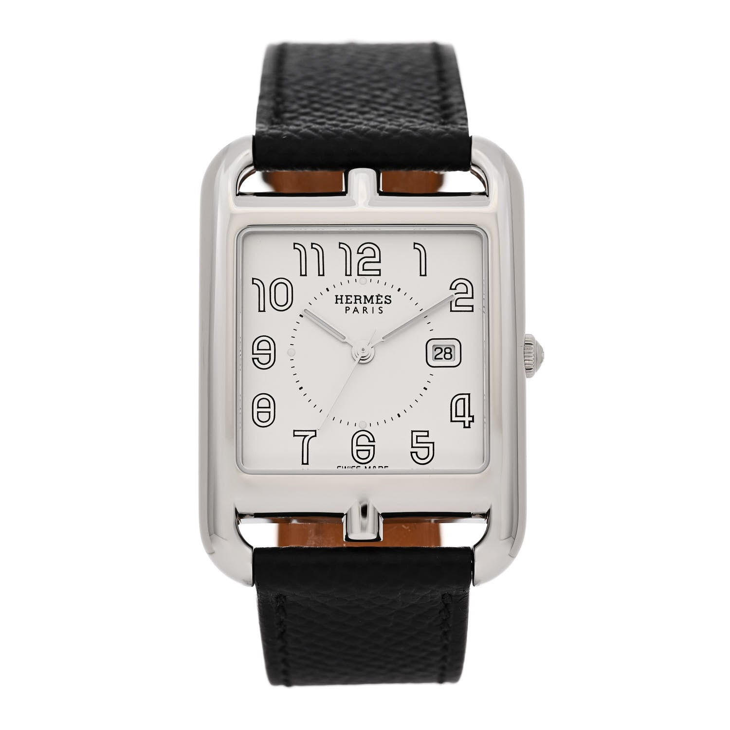 Hermes Stainless Steel Epsom 29mm Cape Cod Quartz Watch Noir 1 of 6
