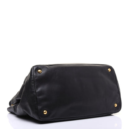 Prada Soft Calf Tote Black 4 of 18