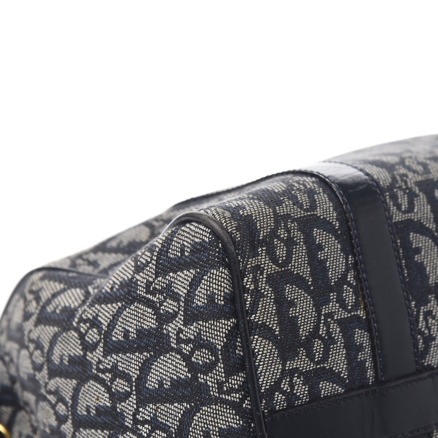 Christian Dior Denim Monogram Boston Navy 7 of 11