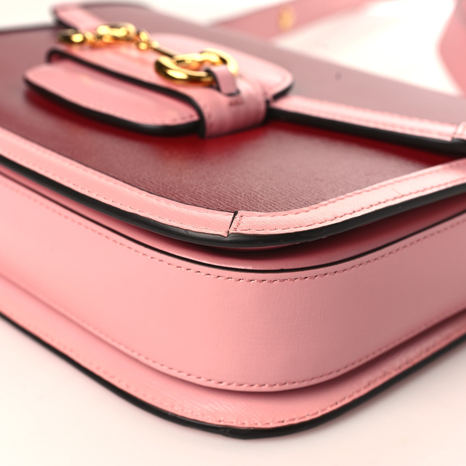 Gucci Azalea Calfskin Horsebit 1955 Shoulder Bag New Cherry Red Wild Rose 9 of 9