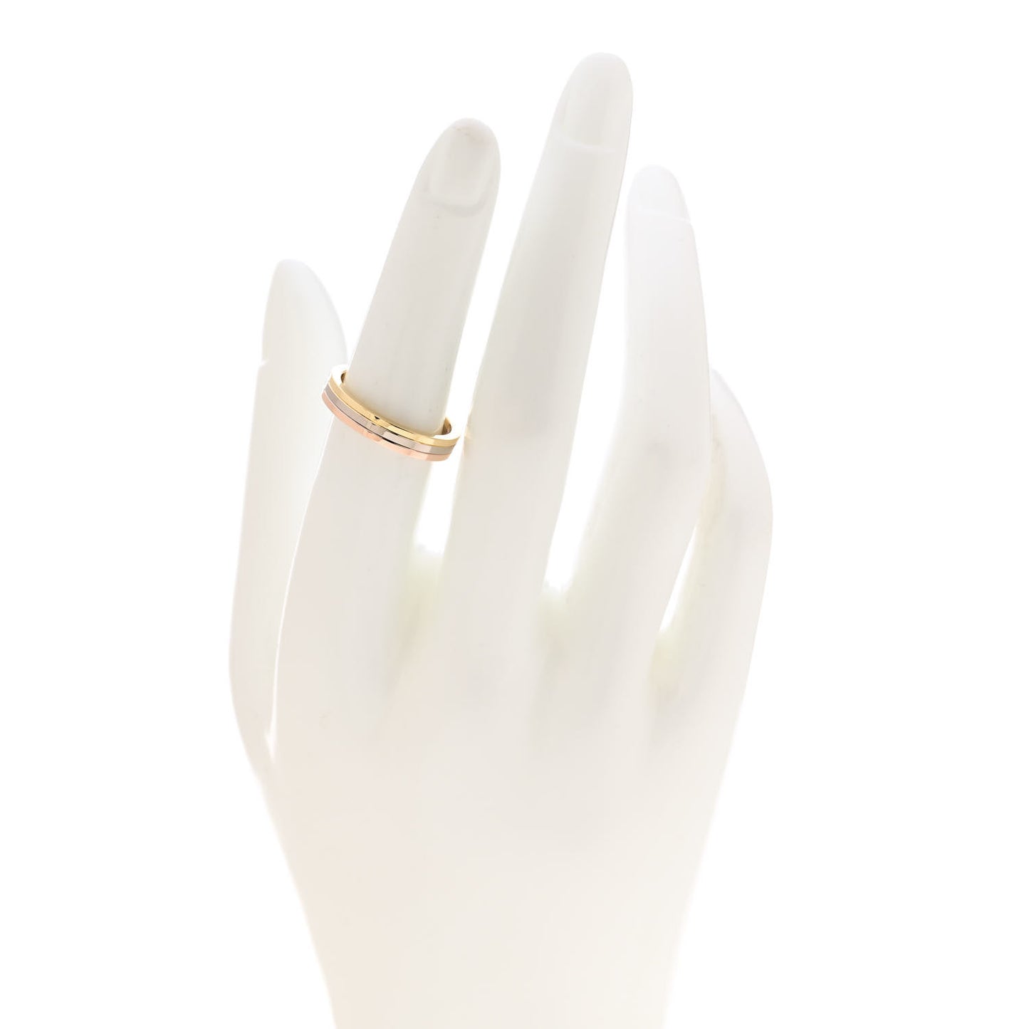 18K Pink White Yellow Gold 3.5mm Vendome Louis Cartier Wedding Band Ring 53 6.5
