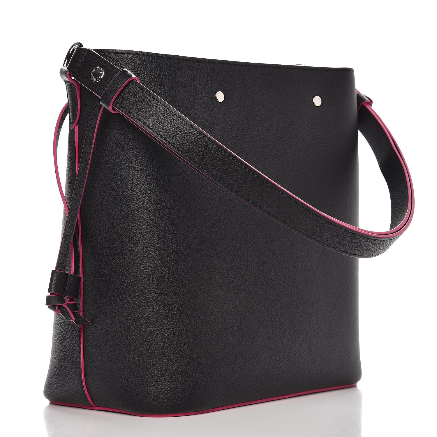 Louis Vuitton Calfskin Lockme Bucket Black 3 of 10