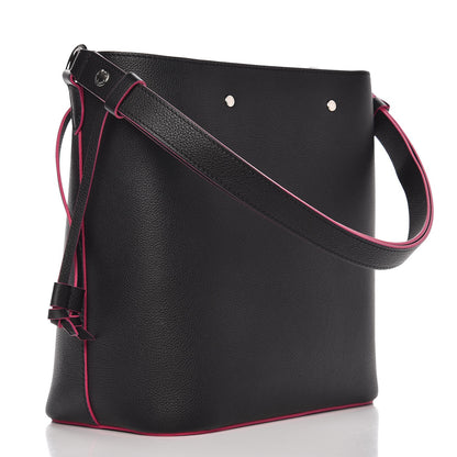 Louis Vuitton Calfskin Lockme Bucket Black 3 of 10