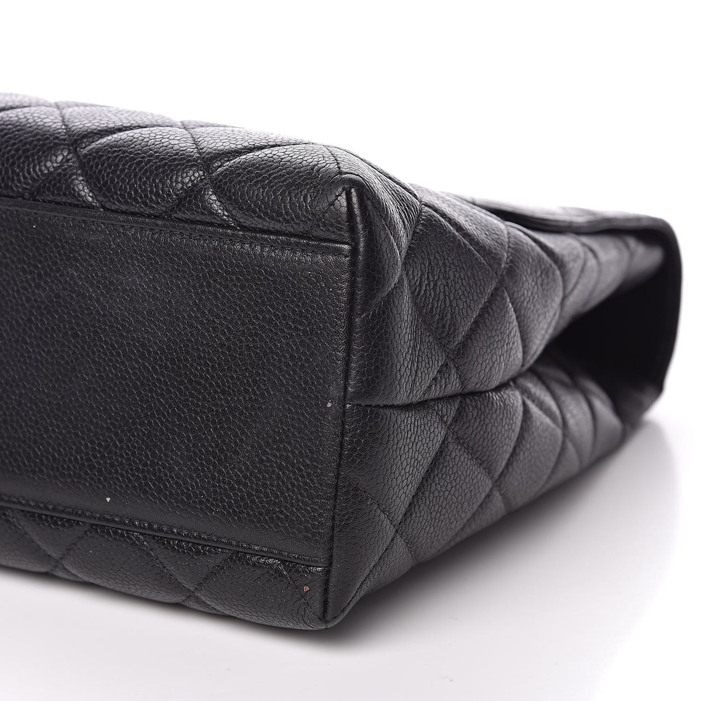 Caviar Quilted Jumbo Kelly Flap Black