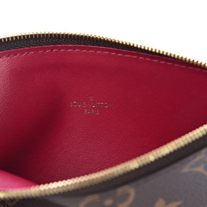 Louis Vuitton Monogram Felicie Chain Wallet Zippered Insert Fuchsia 6 of 6