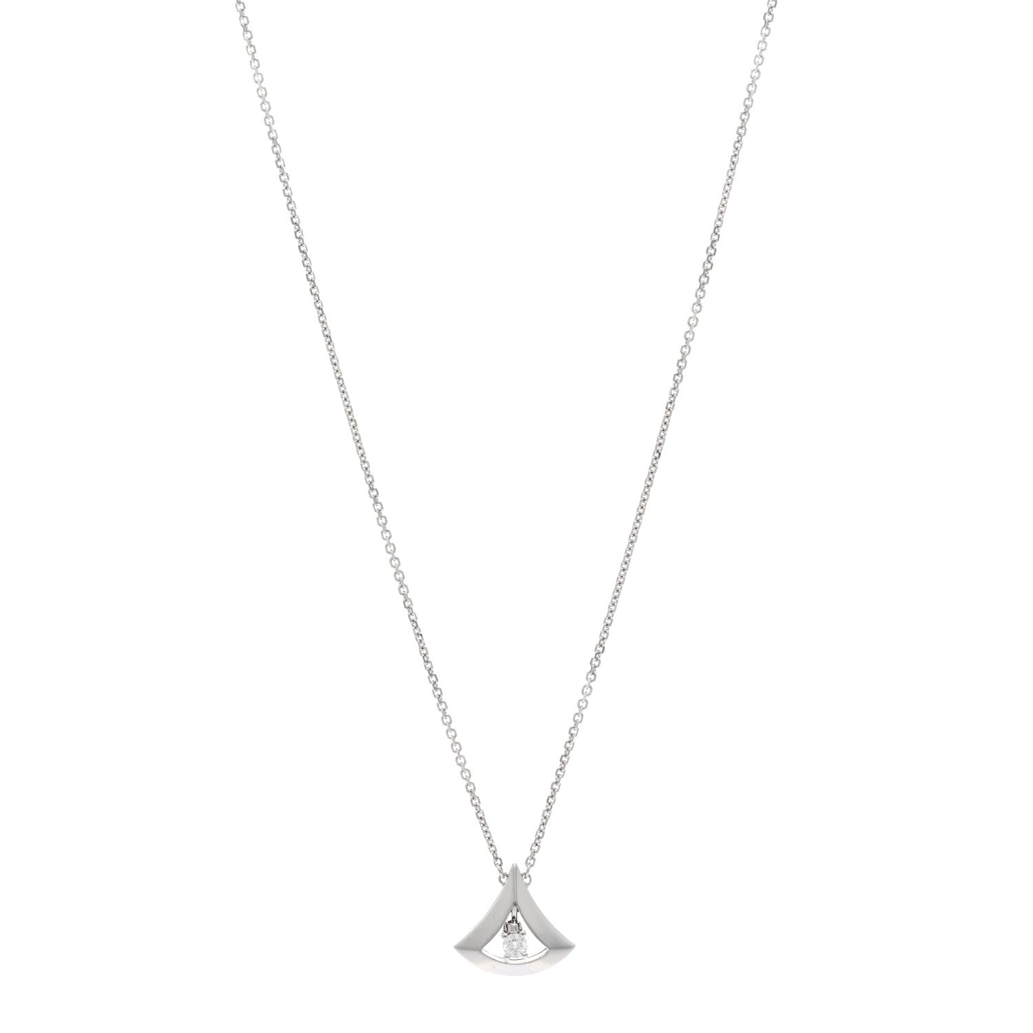 Bulgari 18K White Gold Diamond Divas' Dream Openwork Necklace 1 of 4