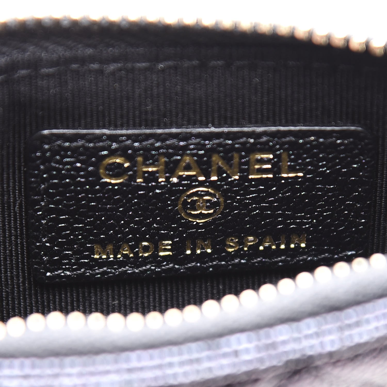 Chanel Iridescent Caviar Quilted Flap Zip Card Holder Black 5 of 9