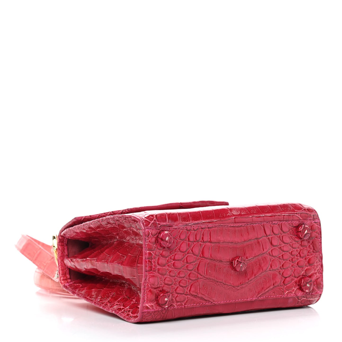 Crocodile Top Handle Bag Pink