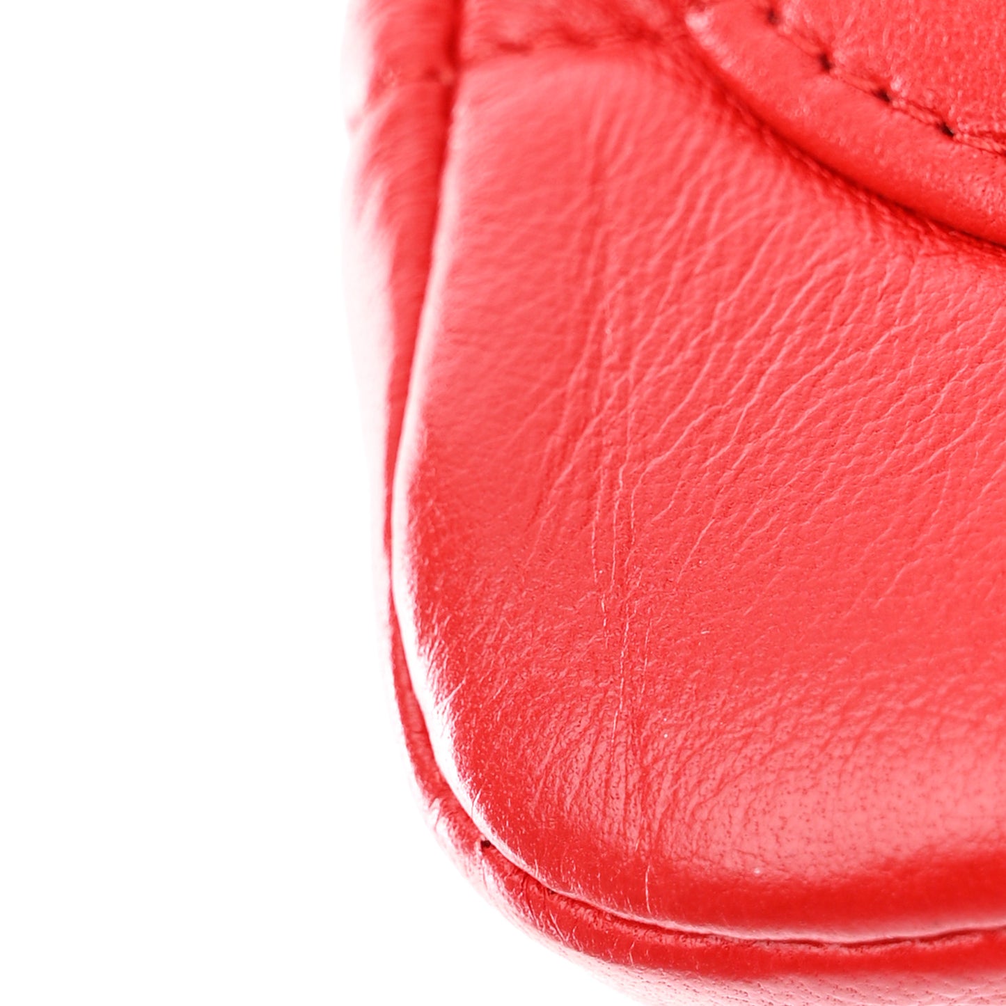 Lambskin Resin Crystal Square Quilted Monacoco Mini Flap Red
