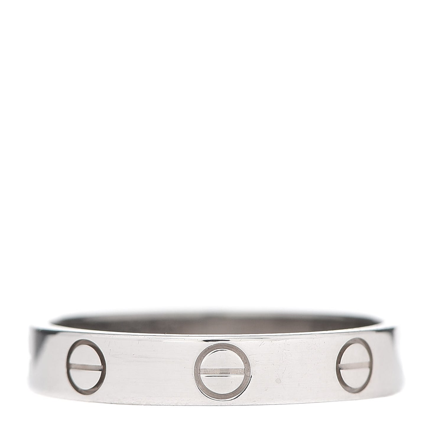 18K White Gold 3.5mm LOVE Wedding Band Ring 55 7.25