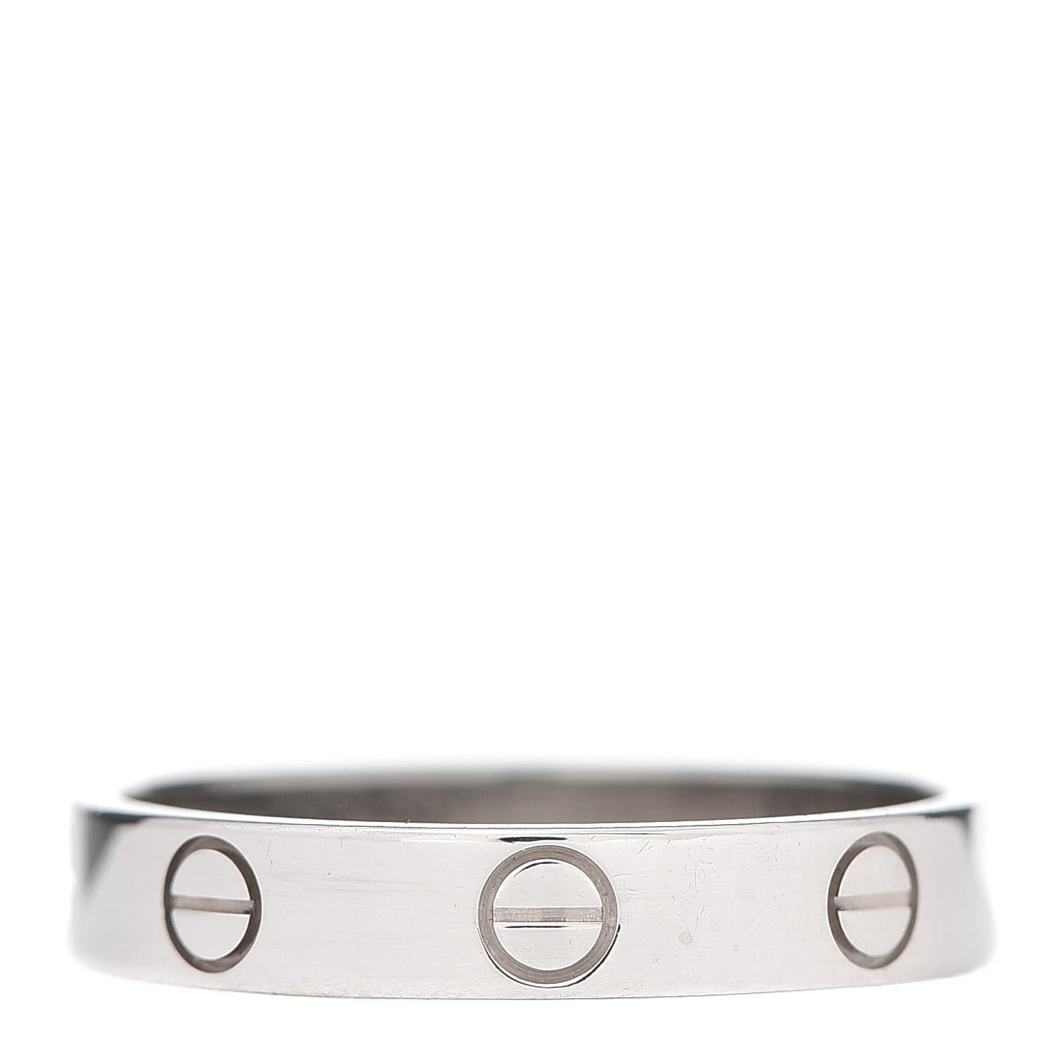 Cartier 18K White Gold 3.5mm LOVE Wedding Band Ring 55 7.25 1 of 6