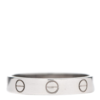 Cartier 18K White Gold 3.5mm LOVE Wedding Band Ring 55 7.25 1 of 6
