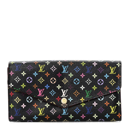 Louis Vuitton Monogram Multicolor Sarah Wallet NM Black Grenade 1 of 11