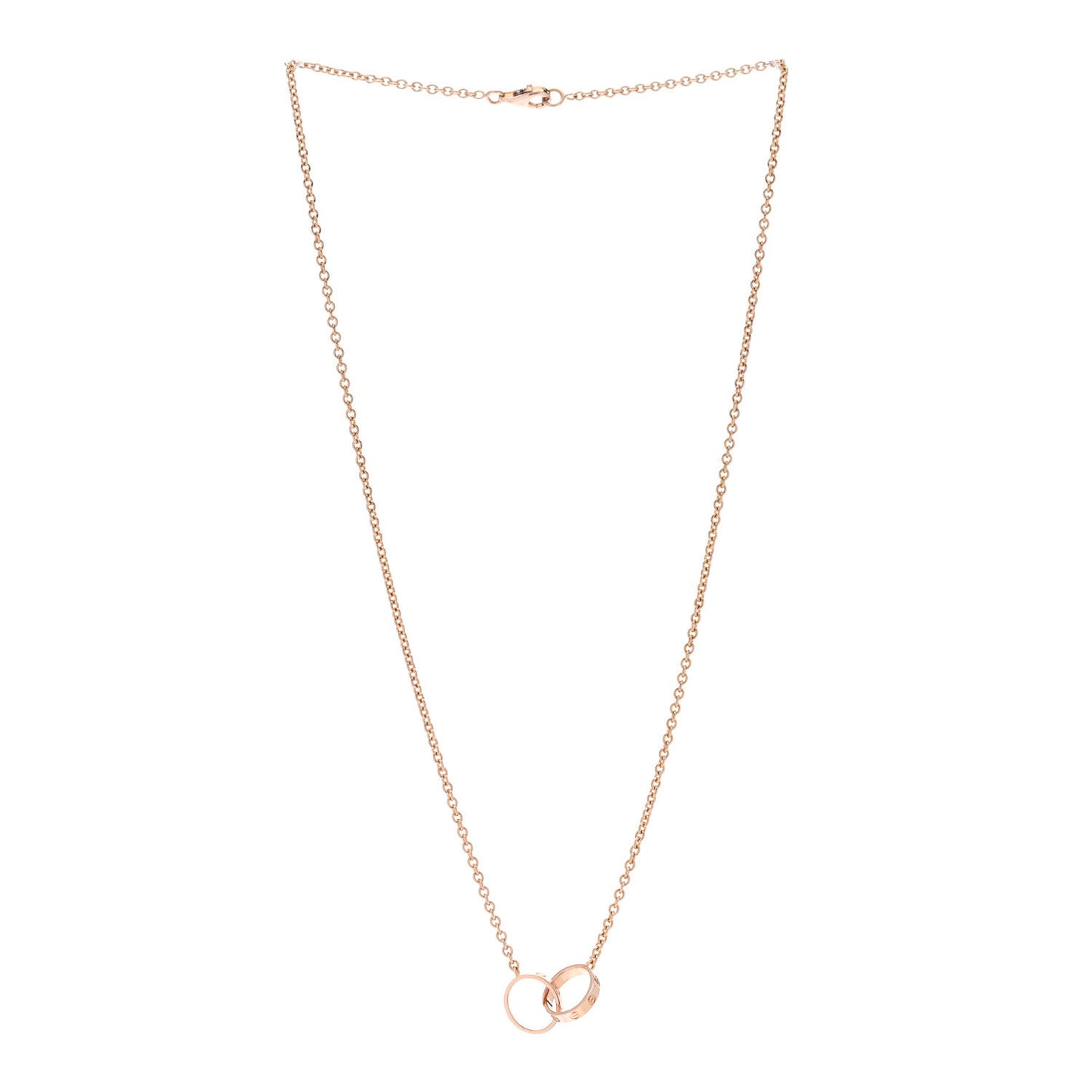 18K Pink Gold Interlocking LOVE Necklace