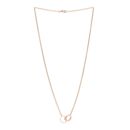 Cartier 18K Pink Gold Interlocking LOVE Necklace 3 of 5