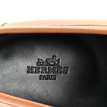 Hermes Goatskin Womens Royal Loafers 37.5 Naturel 8 of 10