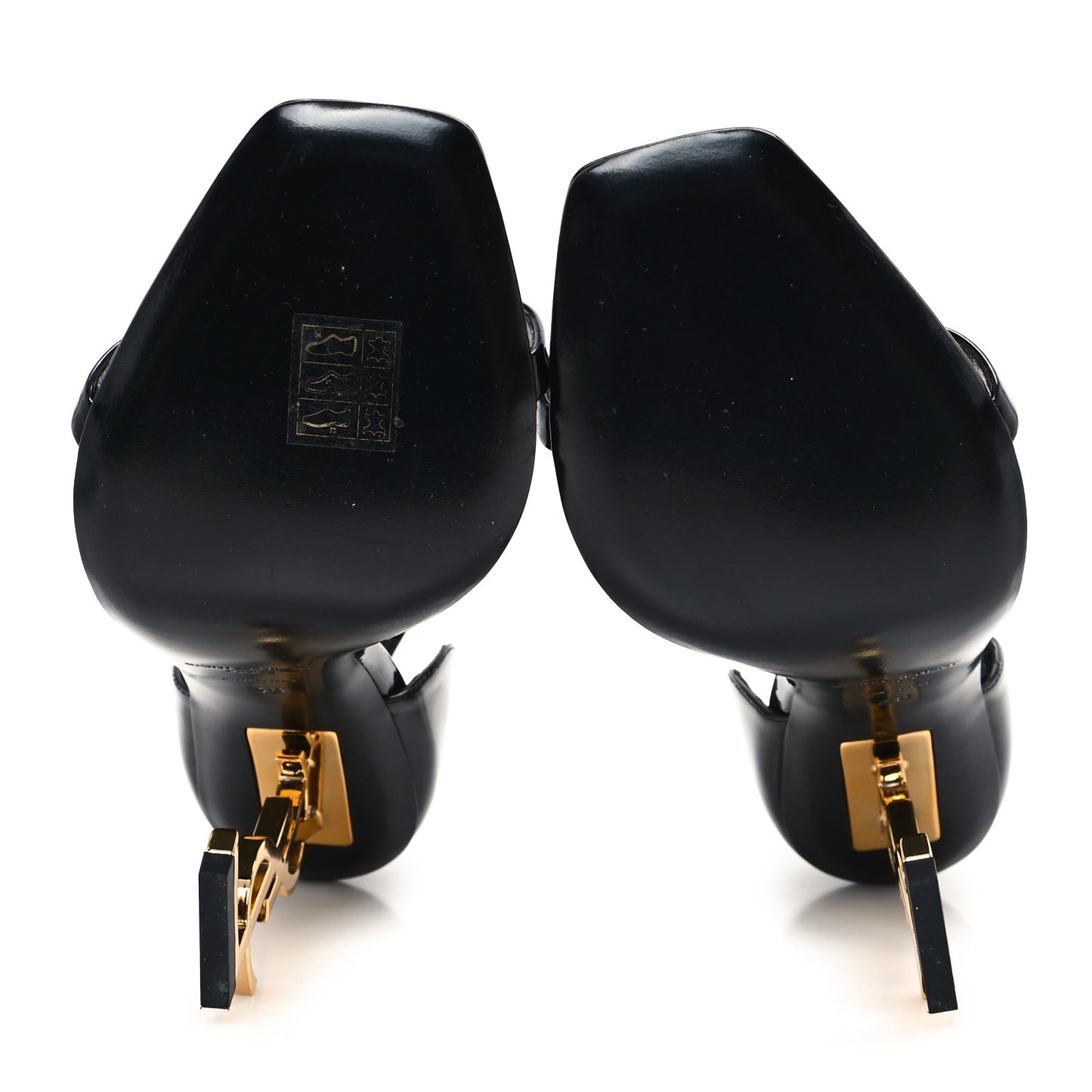 Patent Calfskin Opyum 110 Sandals 38 Black Gold
