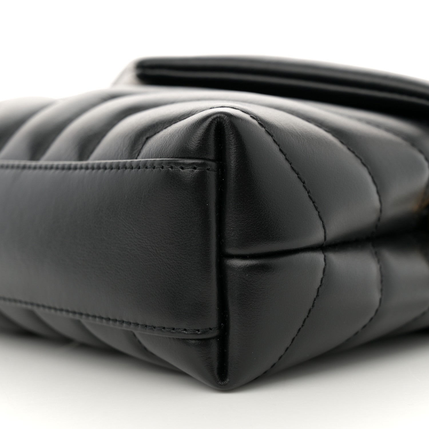 Saint Laurent Calfskin Y Quilted Monogram Toy Loulou Crossbody Bag Black 10 of 11