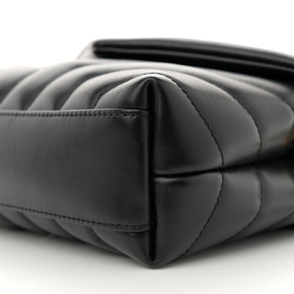 Saint Laurent Calfskin Y Quilted Monogram Toy Loulou Crossbody Bag Black 10 of 11