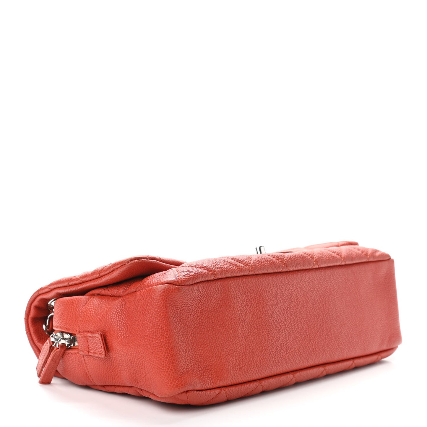 Caviar Quilted Jumbo Easy Flap Red
