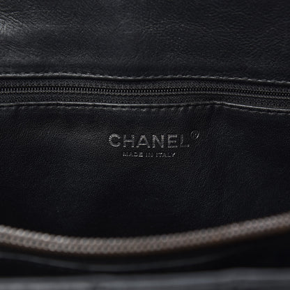 Chanel Calfskin Quilted Grand Shopping Tote GST Black 6 of 13