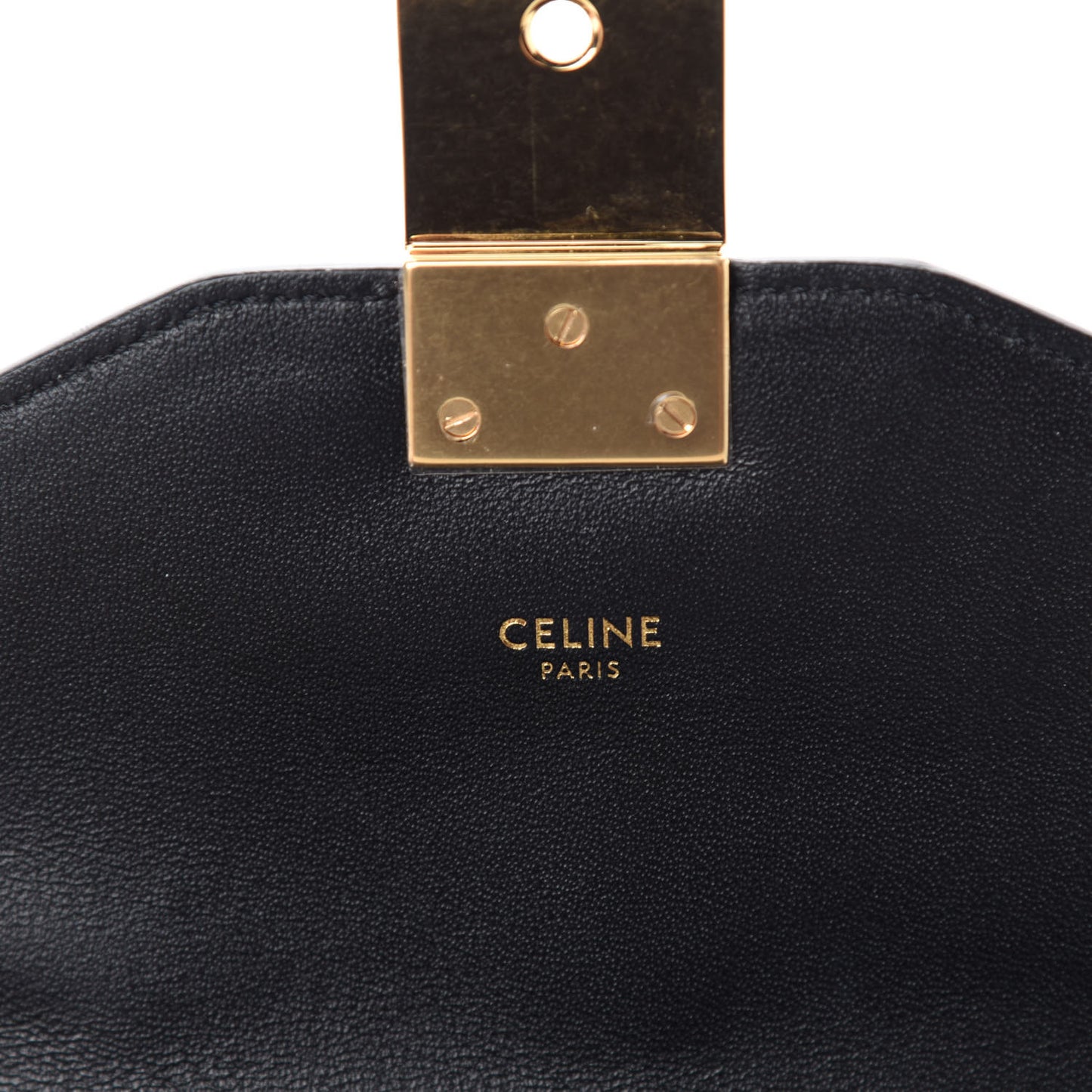 Shiny Calfskin Medium C Bag Black