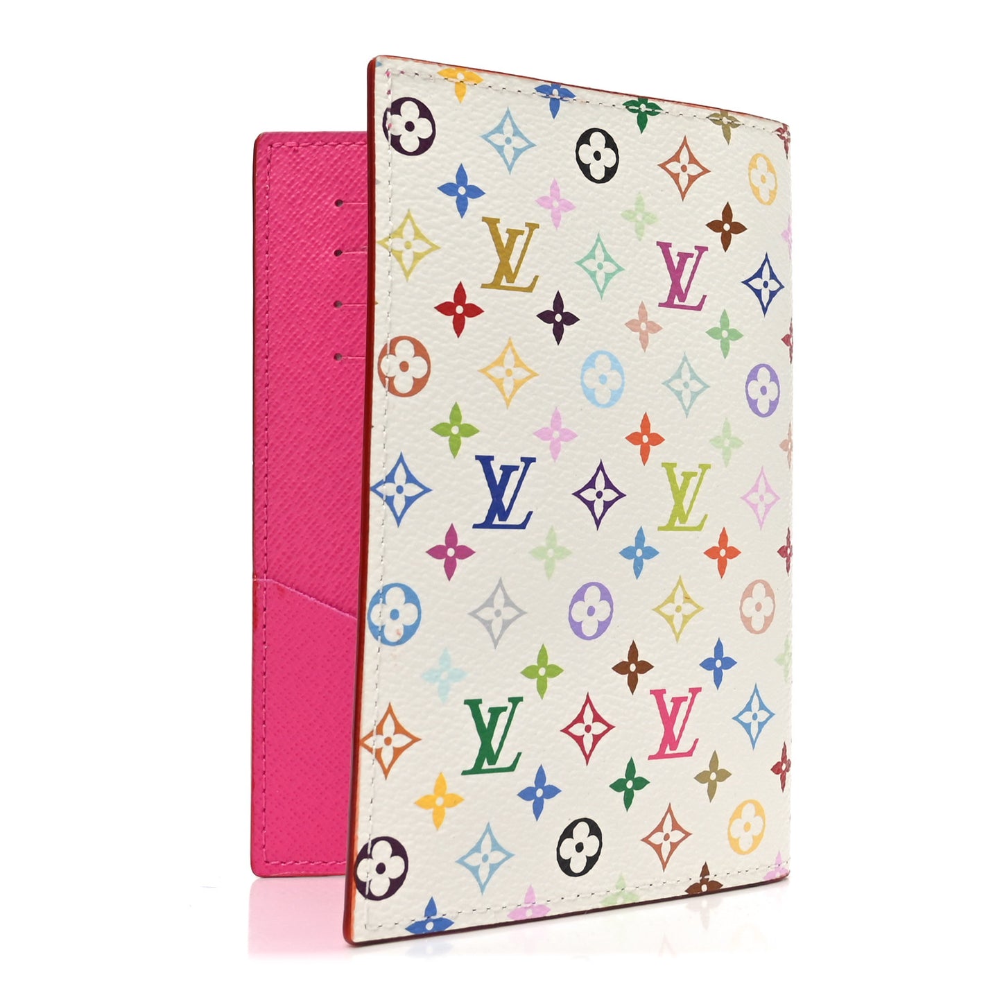 LV X TM Monogram Multicolor Passport Cover White