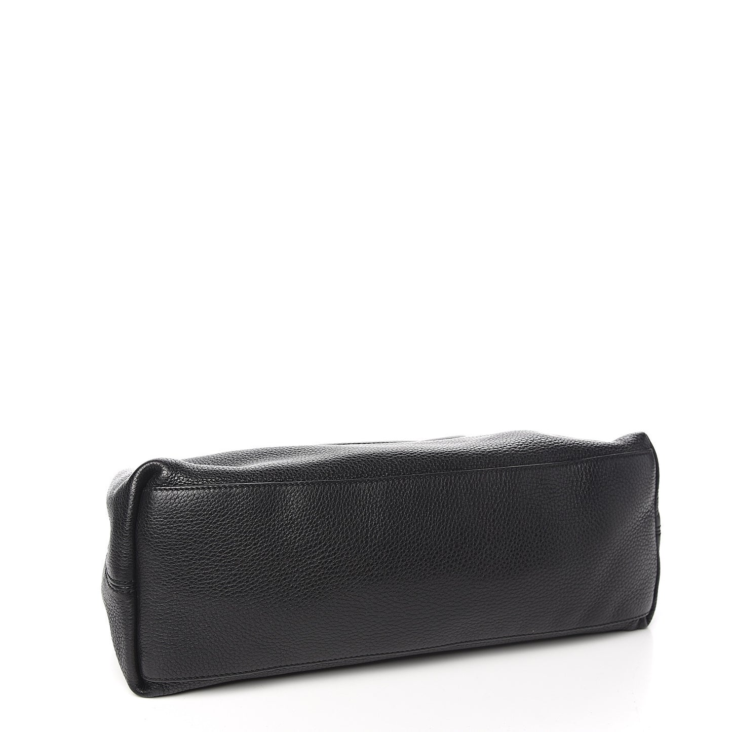 Pebbled Calfskin Medium Soho Chain Shoulder Bag Black