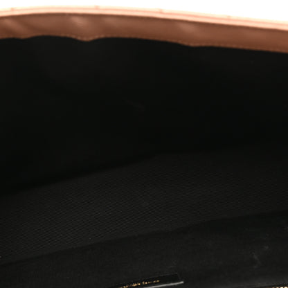 Saint Laurent Grain De Poudre Matelasse Chevron Large Monogram Satchel Pale Pink 5 of 10