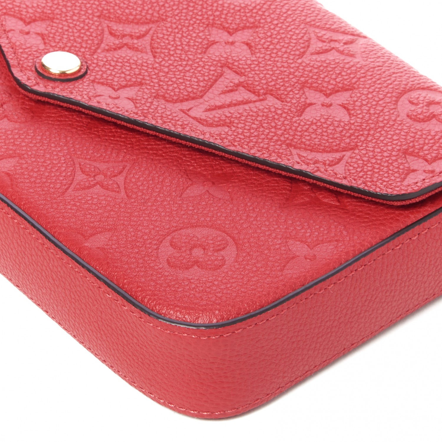 Louis Vuitton Empreinte Pochette Felicie Chain Wallet Scarlet 4 of 10