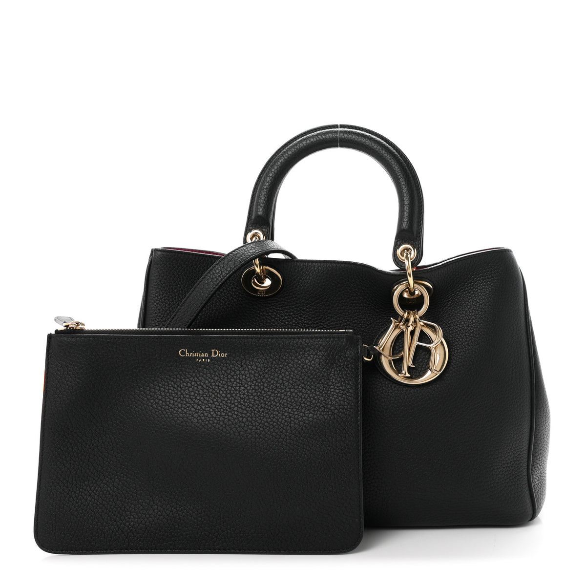 Bullcalf Medium Diorissimo Tote Black Rose Indien