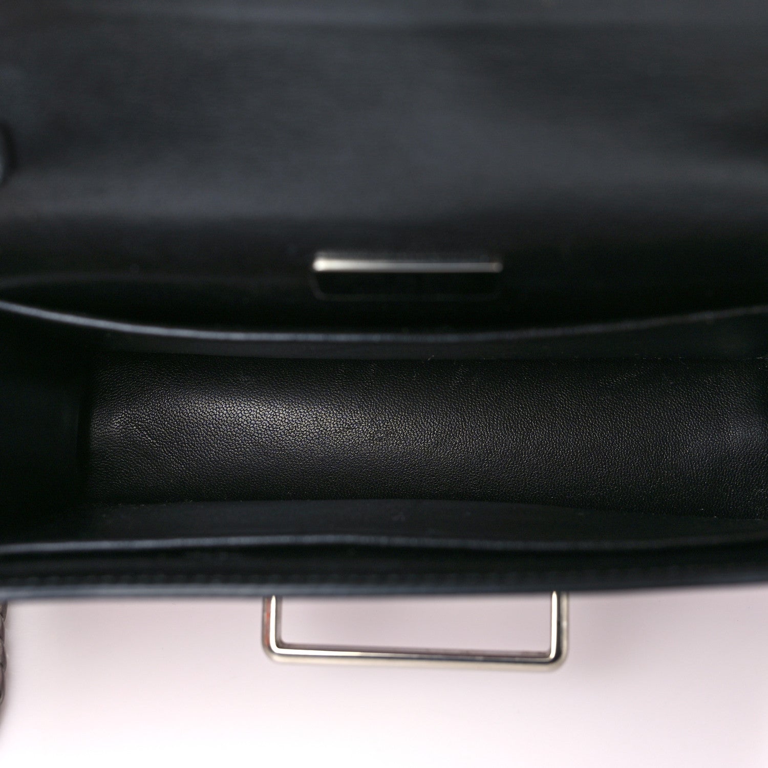 Prada Metallic Vitello Saffiano Cahier Bag Ibisco Black 5 of 8