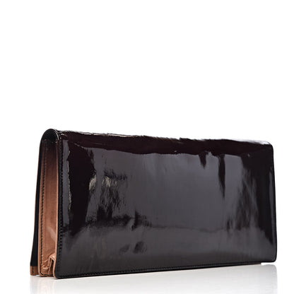 Prada Vernice Sfumata Metal Clutch Nudo Black 3 of 9