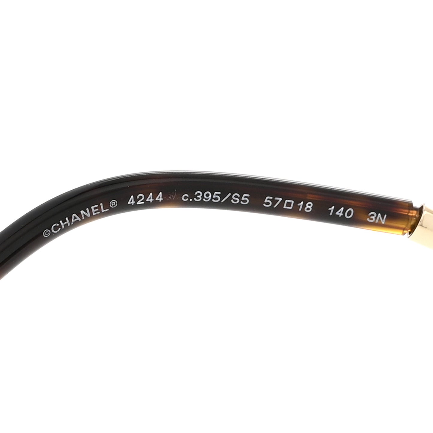 Metal Removable Chain Square Sunglasses 4244 Light Brown