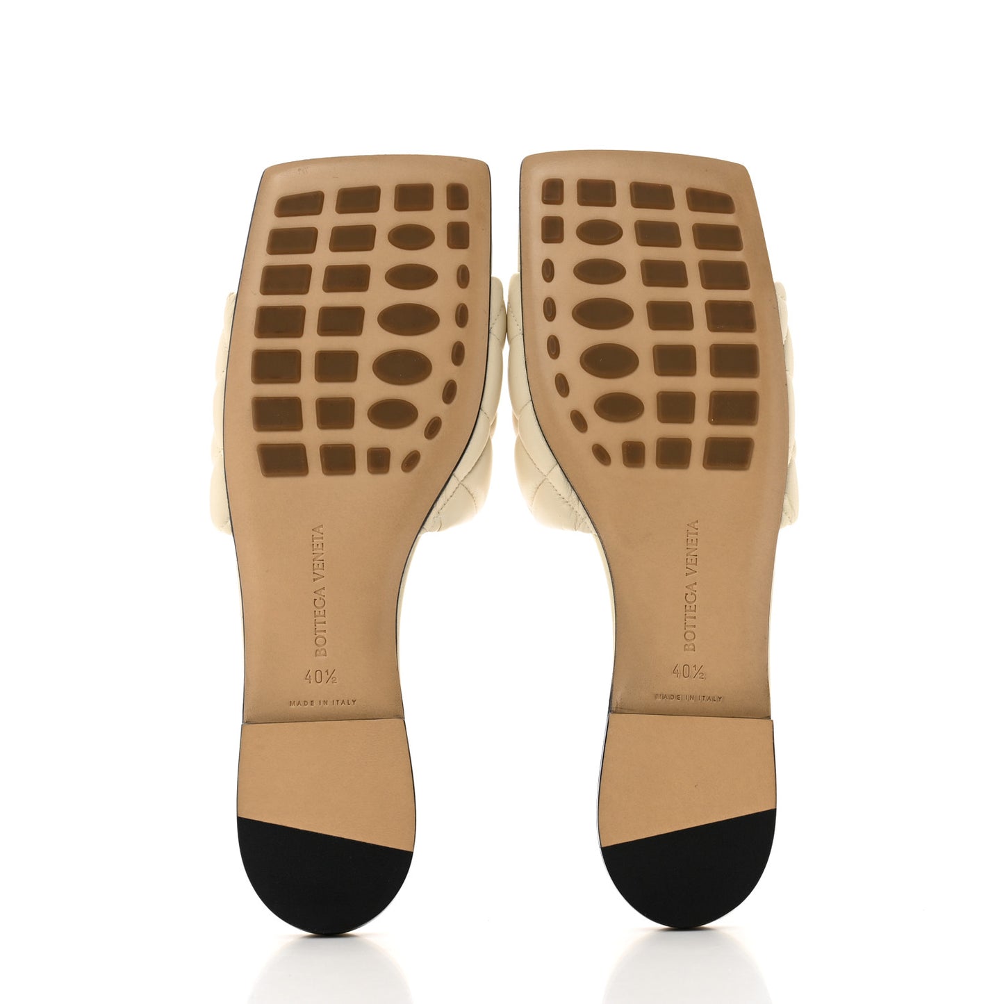 Nappa Matelasse Padded Flat Sandals 40.5 Sea Salt