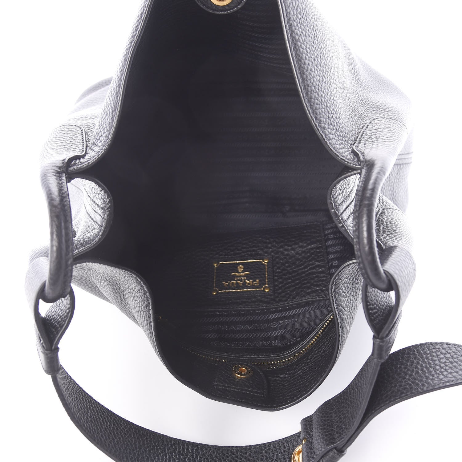 Prada Vitello Daino Hobo Black 5 of 9