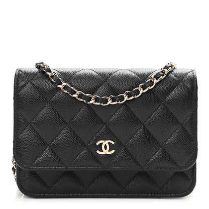 Chanel Caviar Quilted Mini Wallet On Chain WOC Black 1 of 11