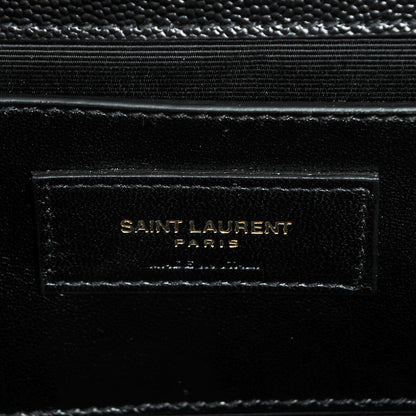 Saint Laurent Grain De Poudre Medium Classic Monogram Kate Satchel Black 6 of 6